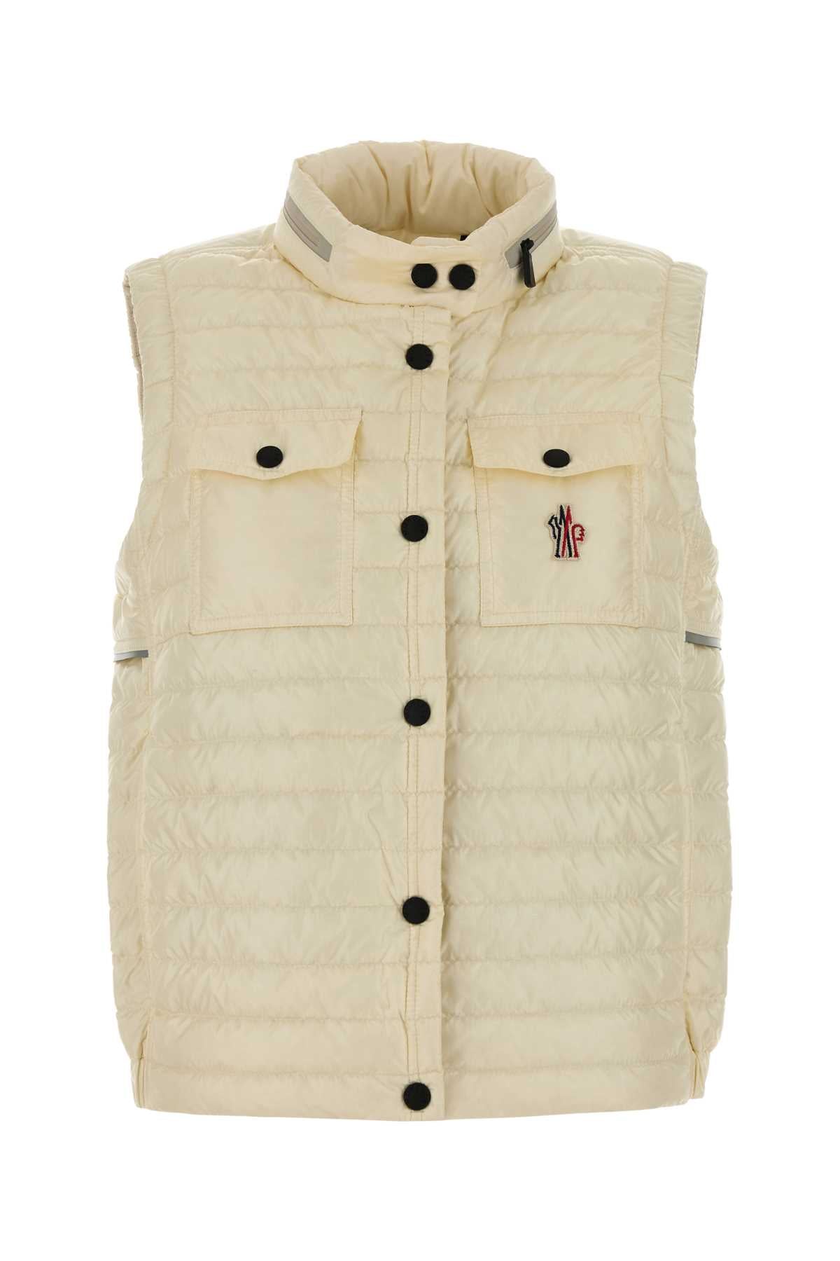 Cream Nylon Gumiane Down Jacket 04a Piumini
