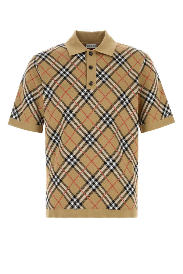 Burberry Cotton 93% polo shirt in beige