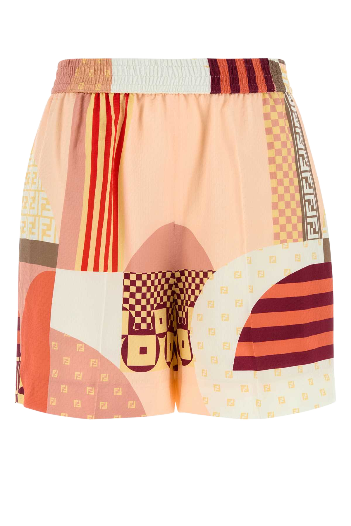 Printed Crepe Shorts Bahamas-25 Exterior: Silk