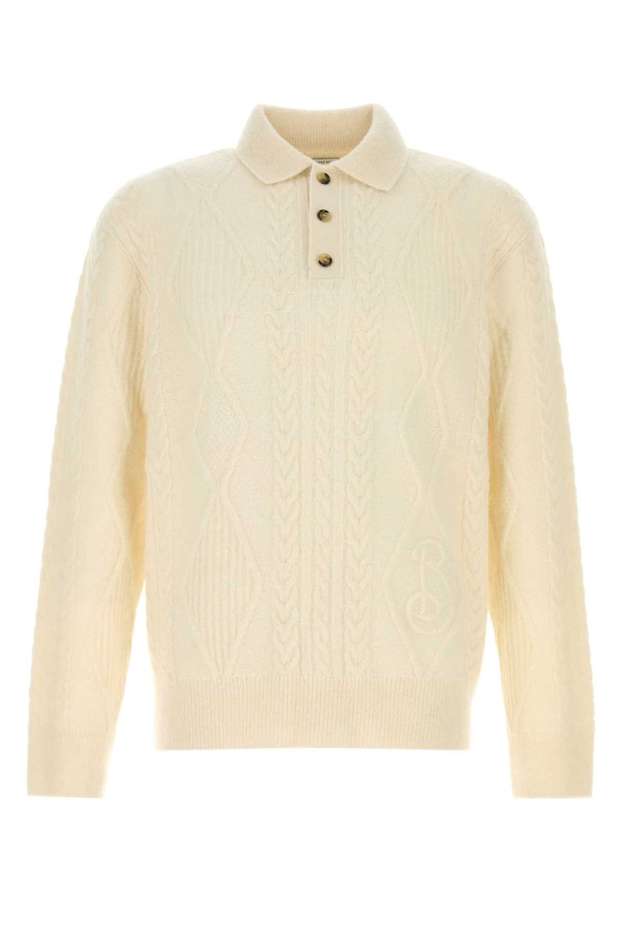Burberry 37% Alpaca 34% Wool 29% Nylon sweater in white