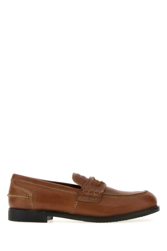 Caramel Leather Loafers Brandy Calfleather Mocassini