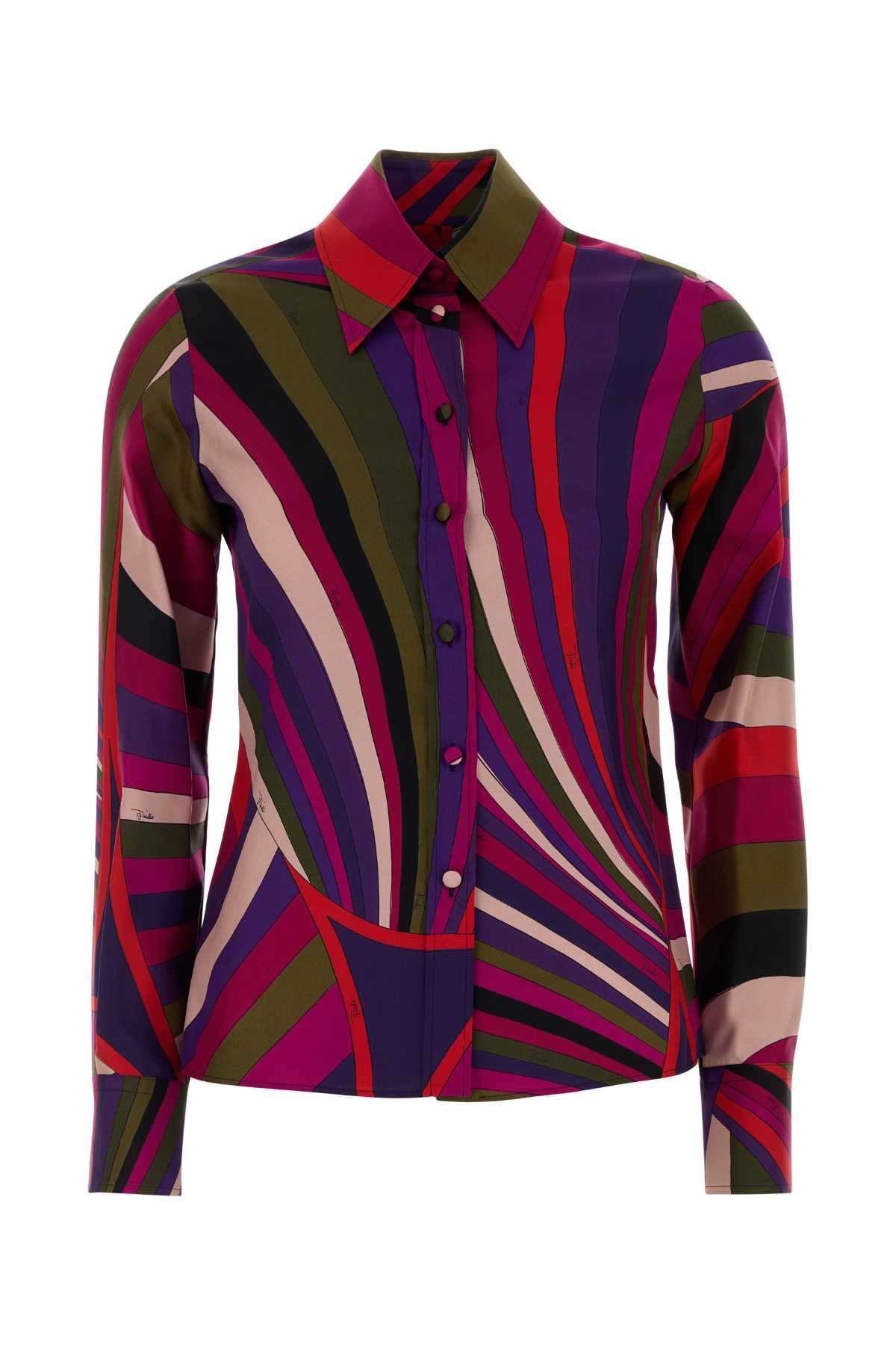 Printed Silk Shirt Muticolor Exterior: Camicie