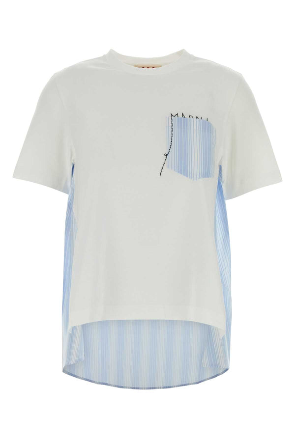 Marni Exterior: 100% Cotton t-shirt in white