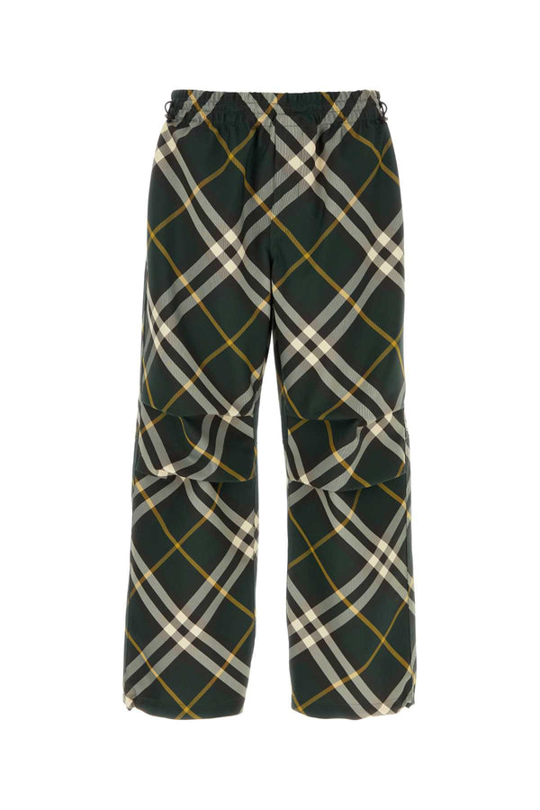 Burberry 100% Polyester trousers in green