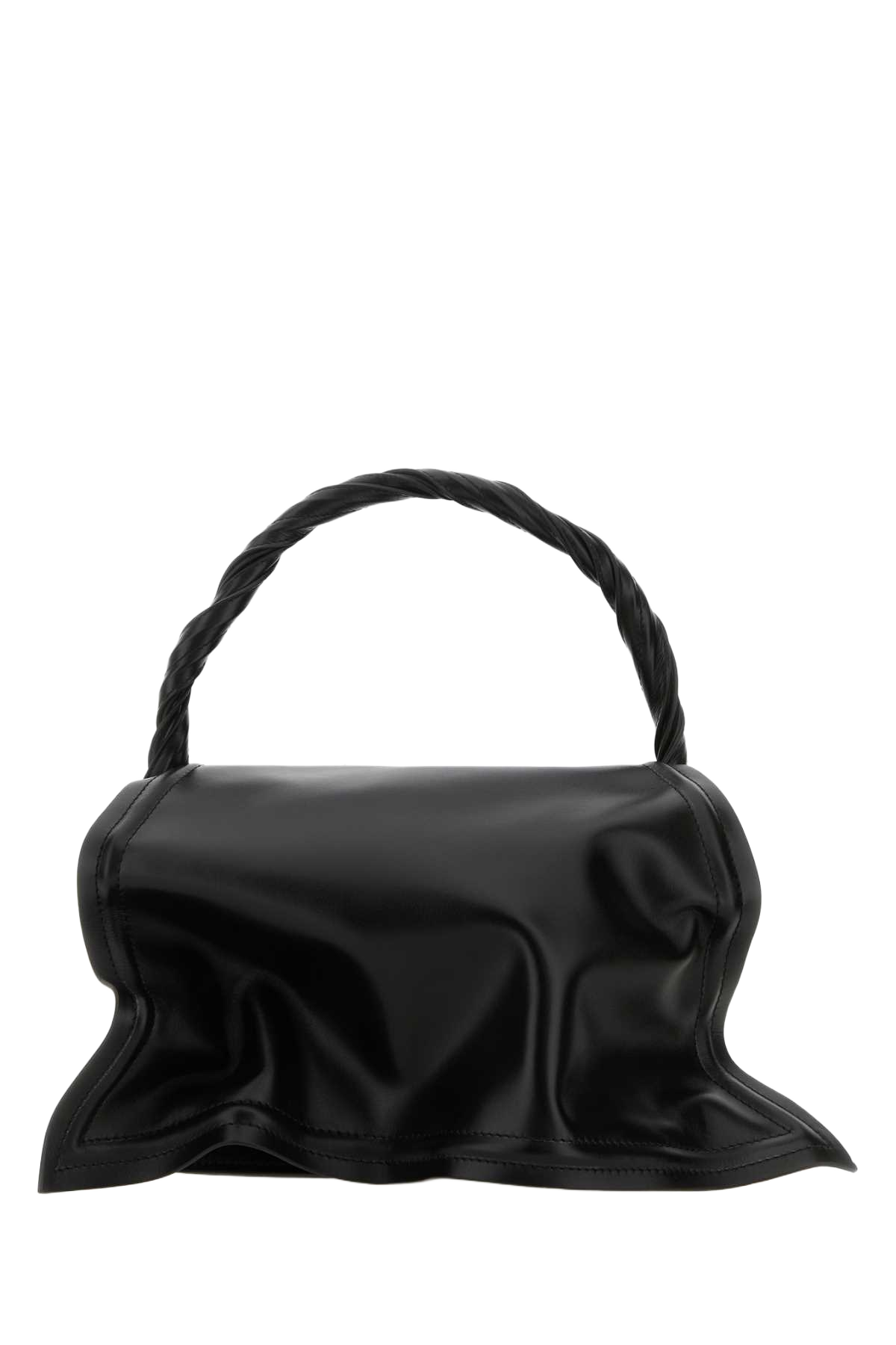 Black Leather Handbag Borse A Mano