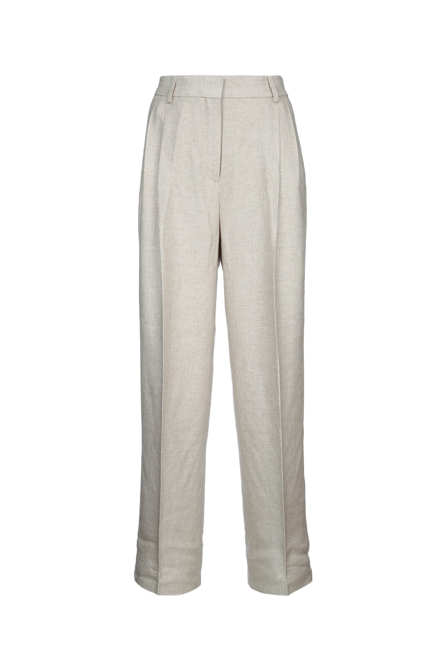 Toteme Straight Linen blend trousers in beige