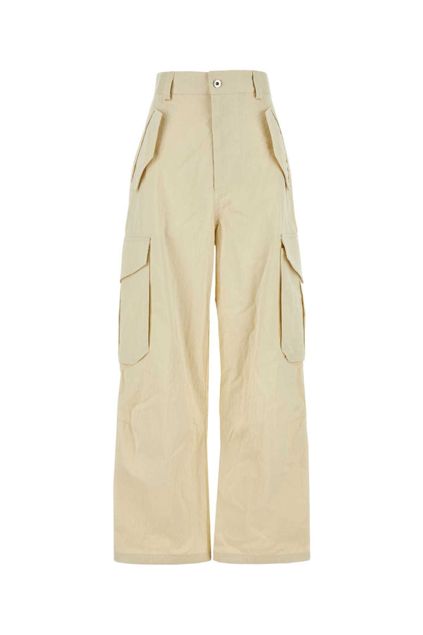 Bottega Veneta Cotone Cotton cargo pants in beige