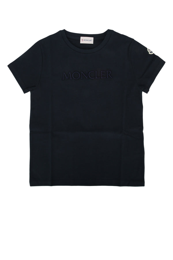 Moncler Jr 100% Cotton t-shirt in navy