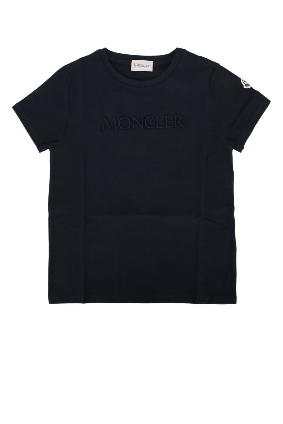 Moncler Jr 100% Cotton t-shirt in navy