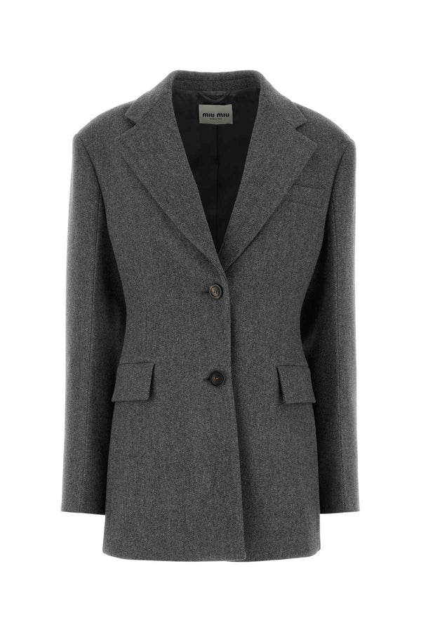Miu Miu 100% Wool blazer in gray