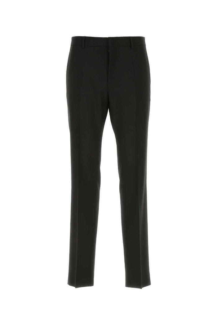 Black Wool Pant 0no Exterior: Virgin Pantaloni