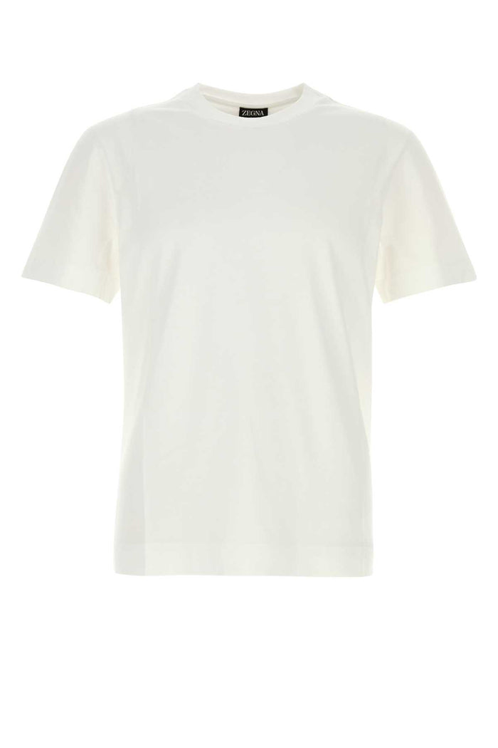 White Cotton T-Shirt N00 Exterior