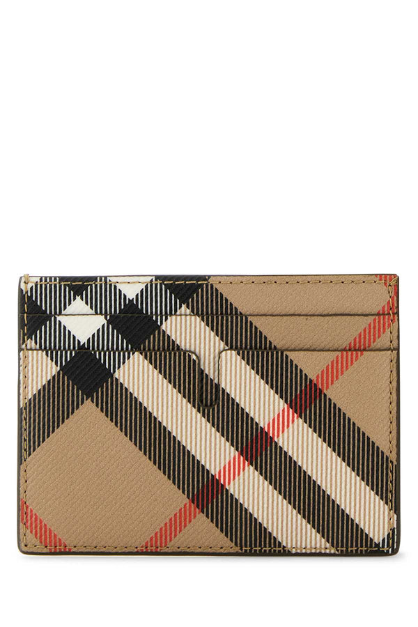 Burberry Sandon 55% Polyurethane card case in beige