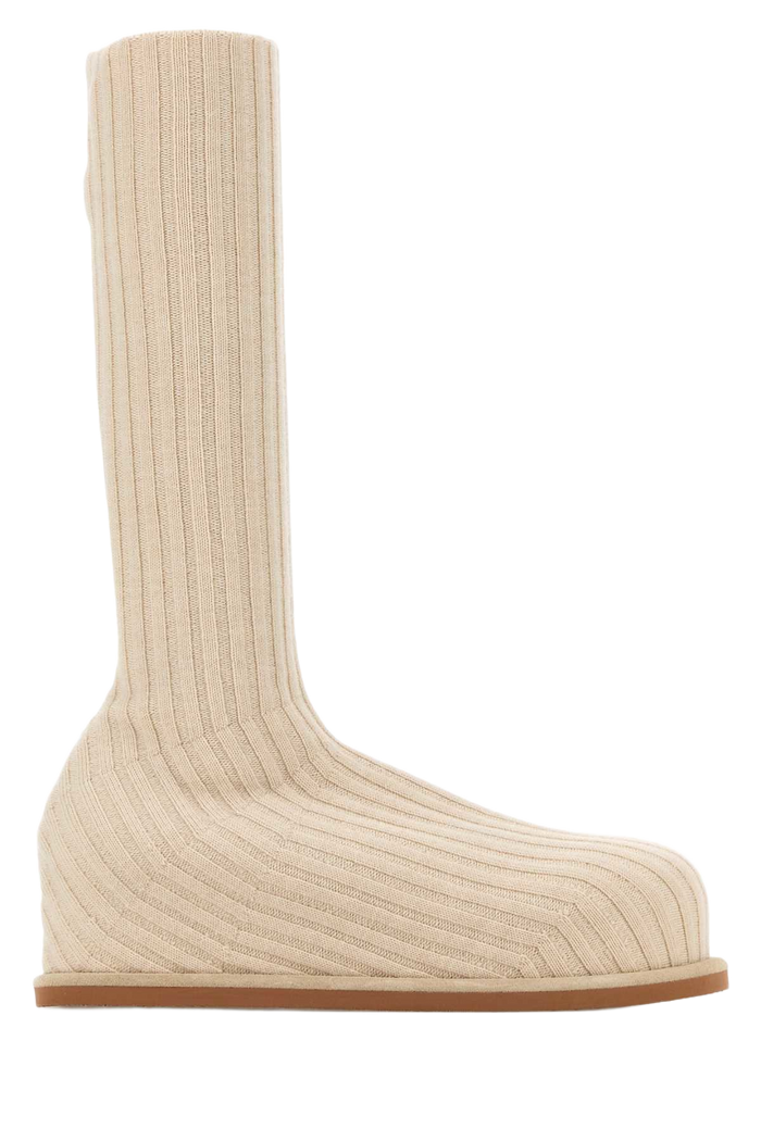 Sand Fabric Veneda Boots Beige Stivali