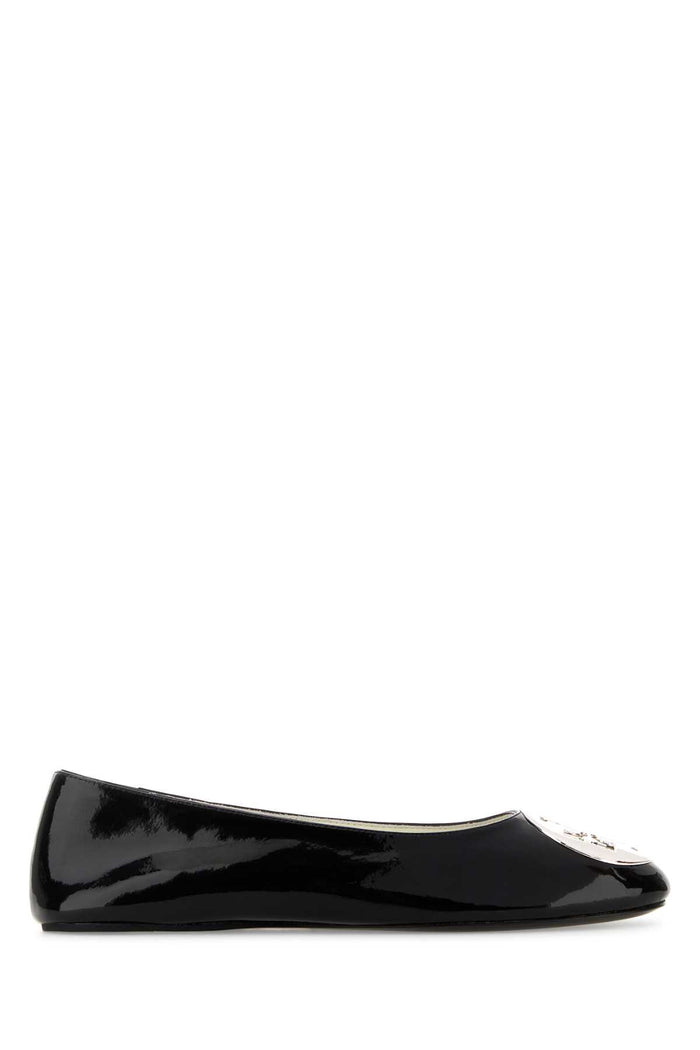Black Leather Reva Ballerinas 006 Ballerine