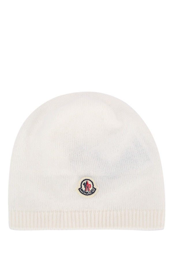 Moncler Jr HAT Acrylic beanie in white