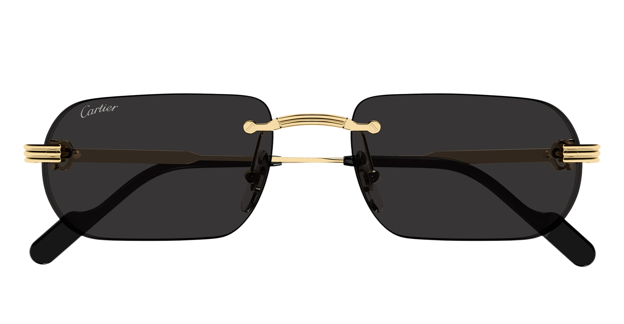 Signature C De Cartier Ct0577s-001 - Gold Grey Metal Sunglasses