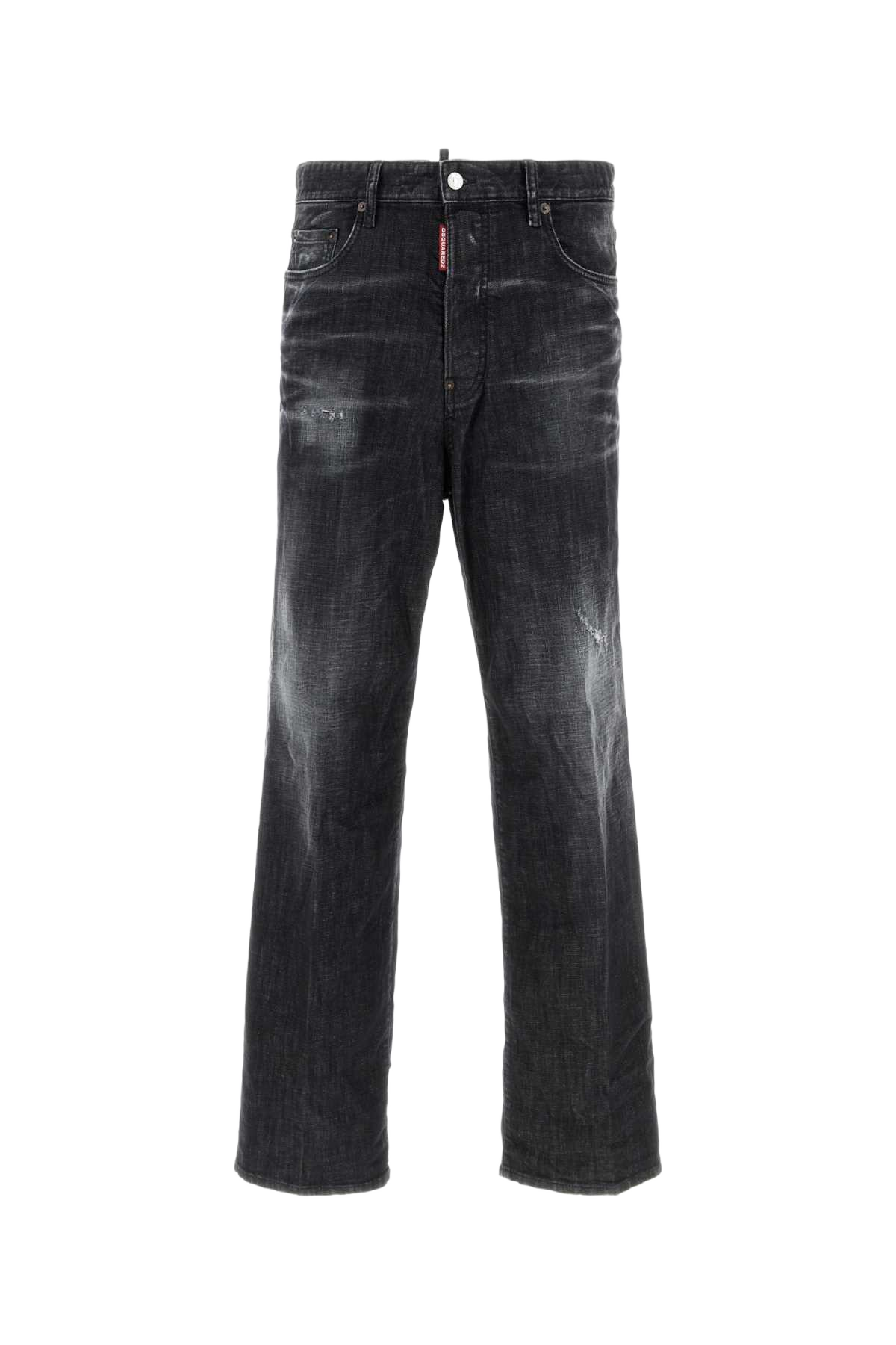 Black Stretch Denim Loose Jeans Co Ea