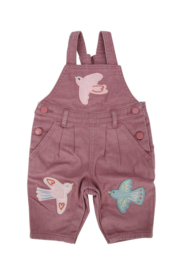Stella Mccartney Kids 97% Cotton dungaree in pink