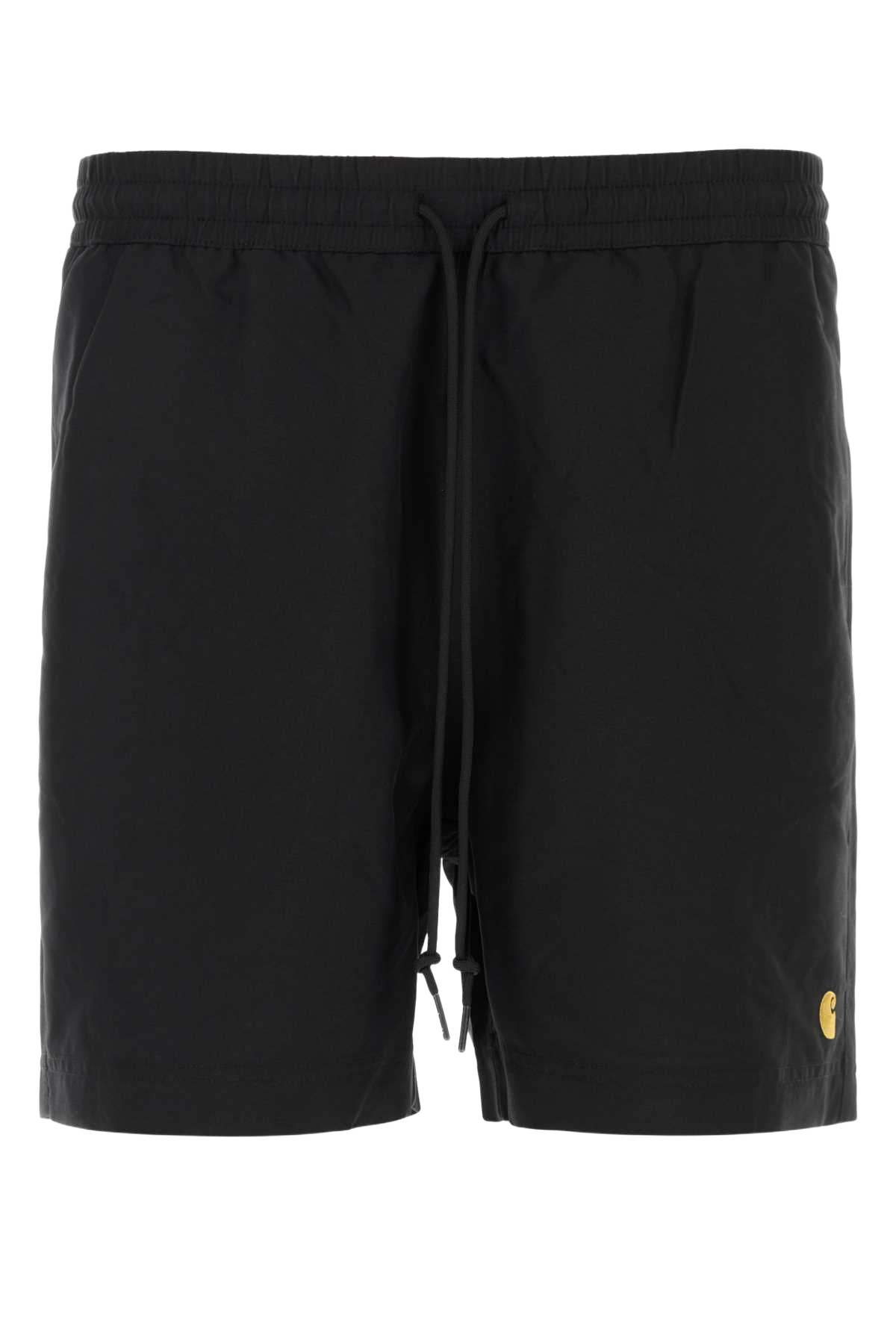 Black Polyester Chase Swim Trunk Blackgold Costumi Da Bagno