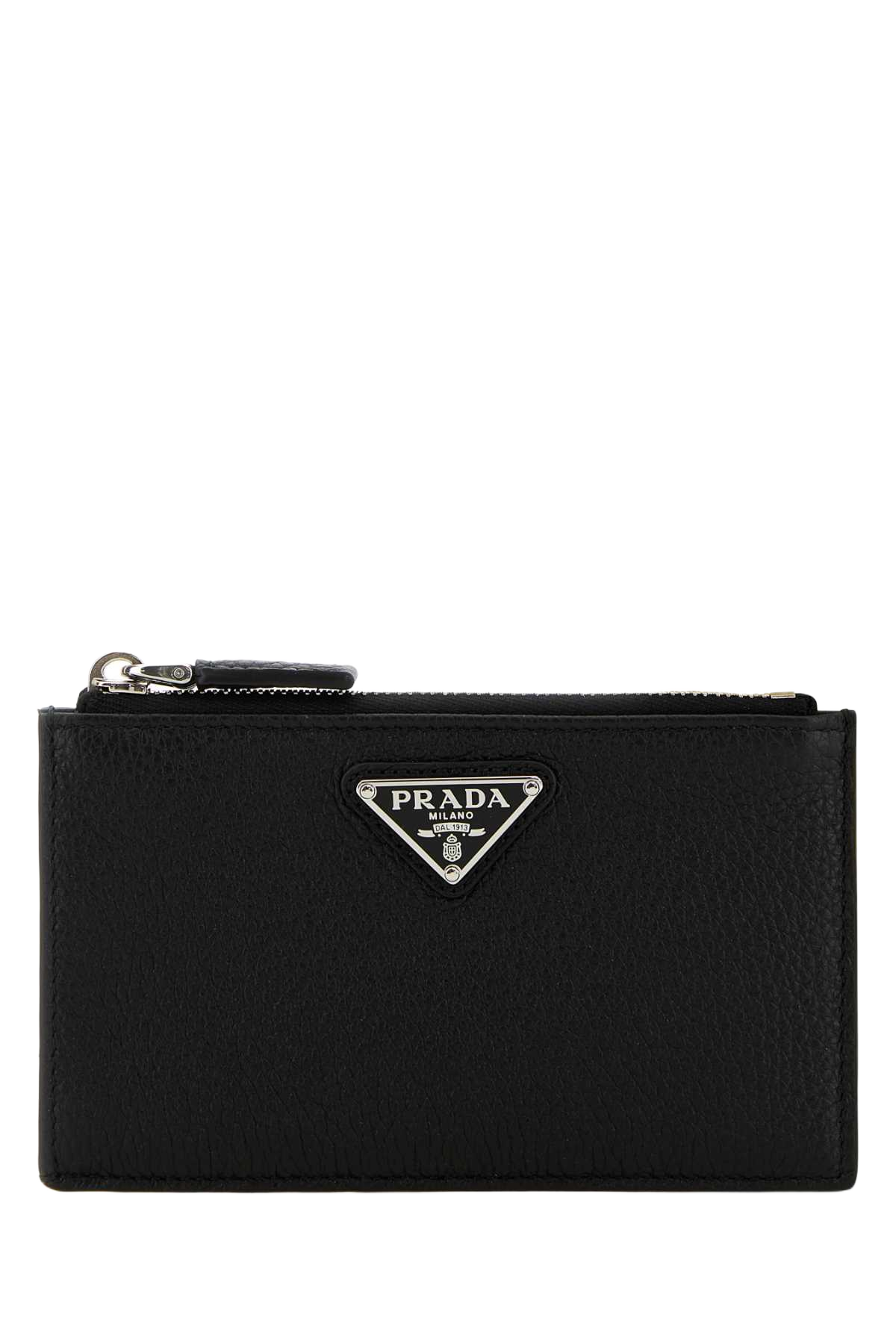 Black Leather Card Holder Nero Vitello Portafogli