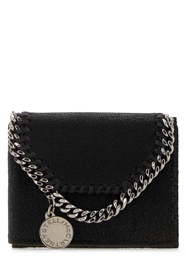 Stella McCartney Trifold Exterior: 100% Fabric; Finishing: Silver metal wallet in black