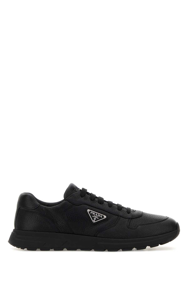 Prada Exterior: 100% Leather sneaker in black