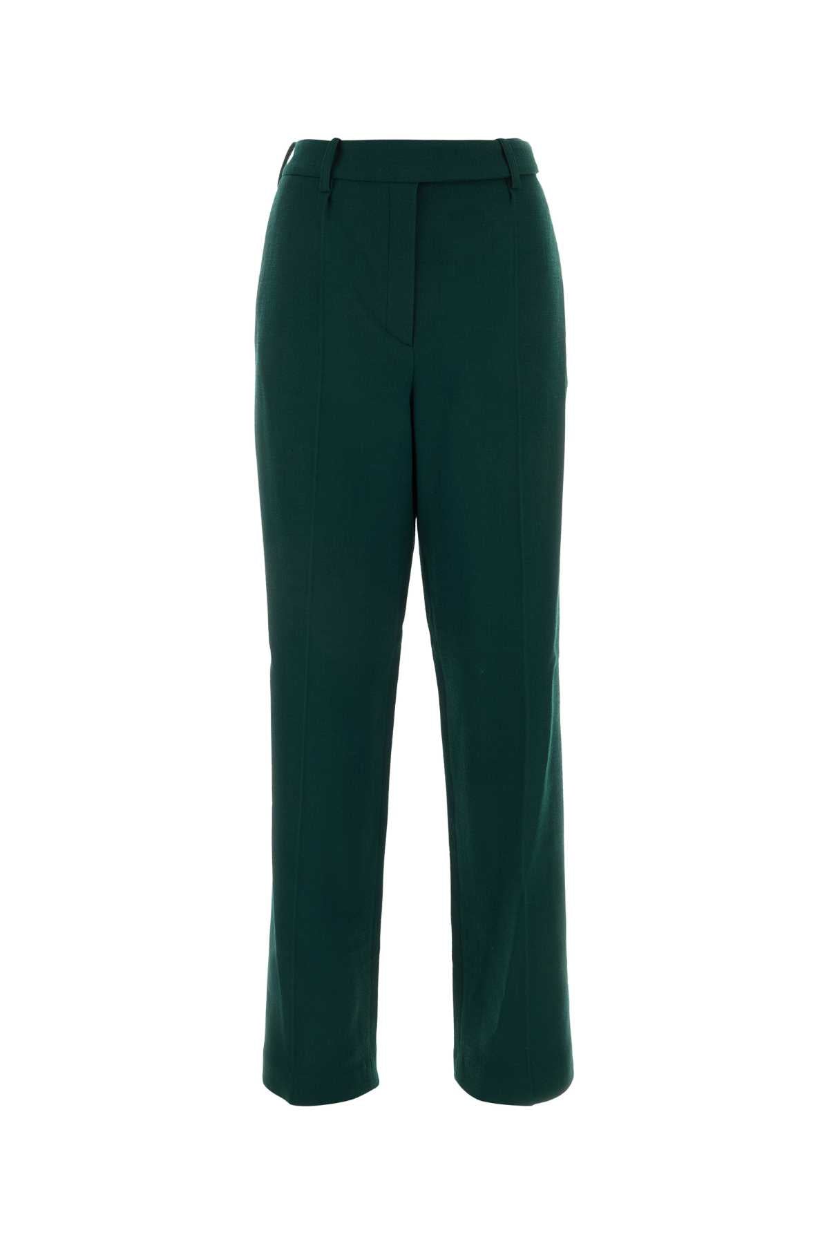Dark Green Wool Pant Cypressgreen Exterior: Pantaloni