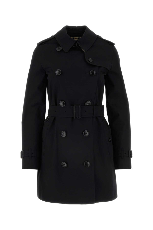 Burberry Exterior: 100% Cotton trench coat in black