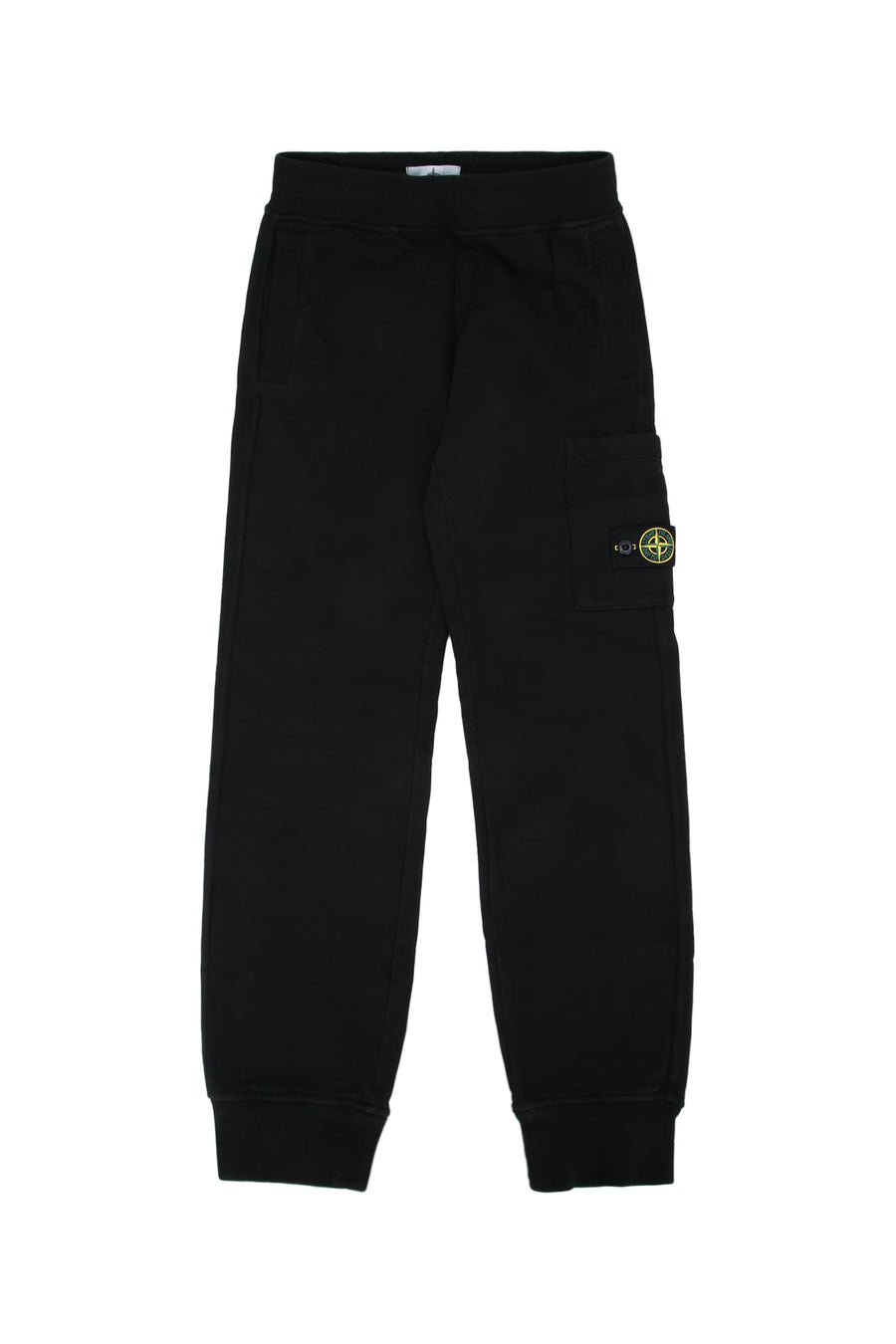 Stone Island Kids Bottoms 100% Cotton joggers in black
