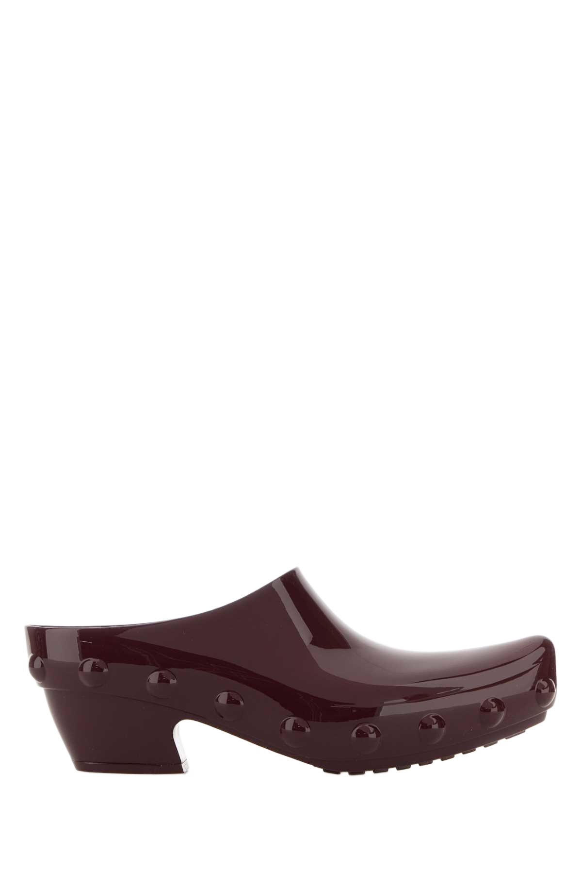 Aubergine Rubber Gondola Mules Rubberdeepmahogany Scarpe Con Tacco