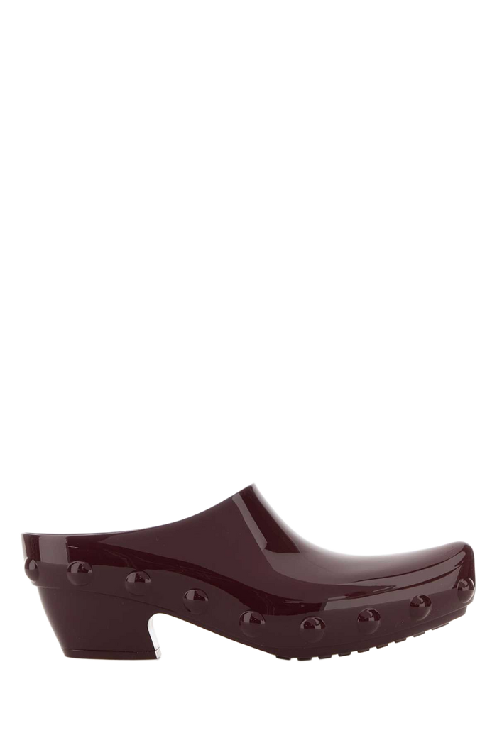 Aubergine Rubber Gondola Mules Rubberdeepmahogany Scarpe Con Tacco