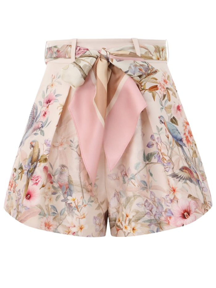 Rebellion Pleated Shorts Multicolour Silk Cotton