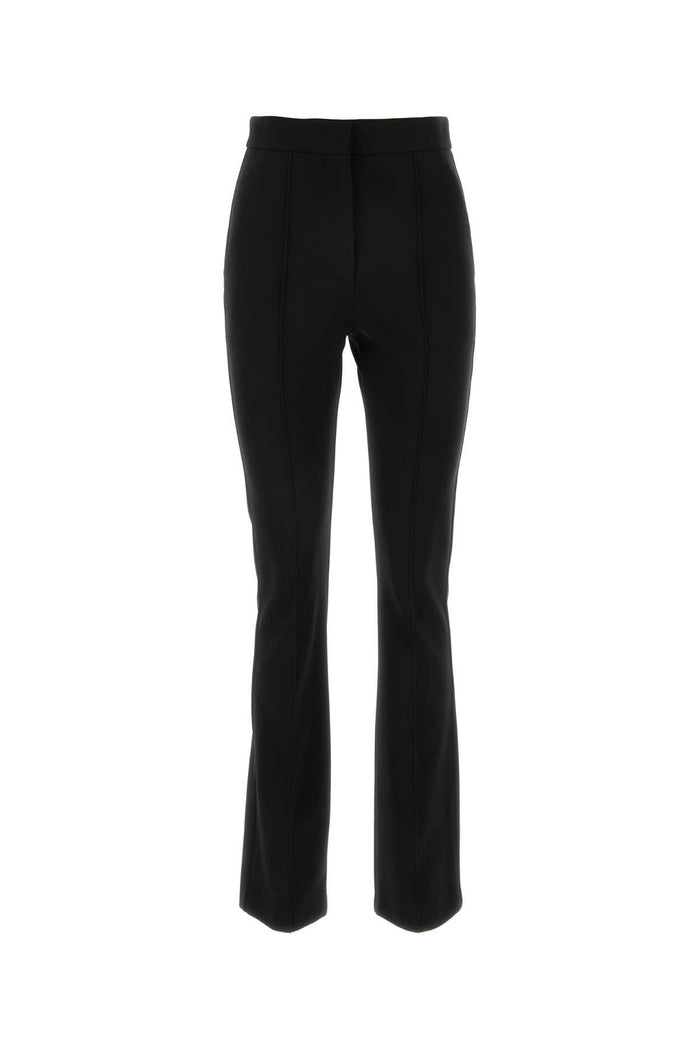 Black Viscose Blend Lari Pant 001 Pantaloni