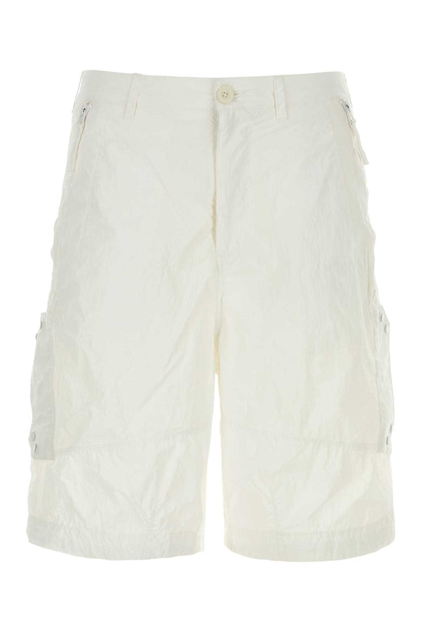Ten C 100% Nylon bermuda shorts in white