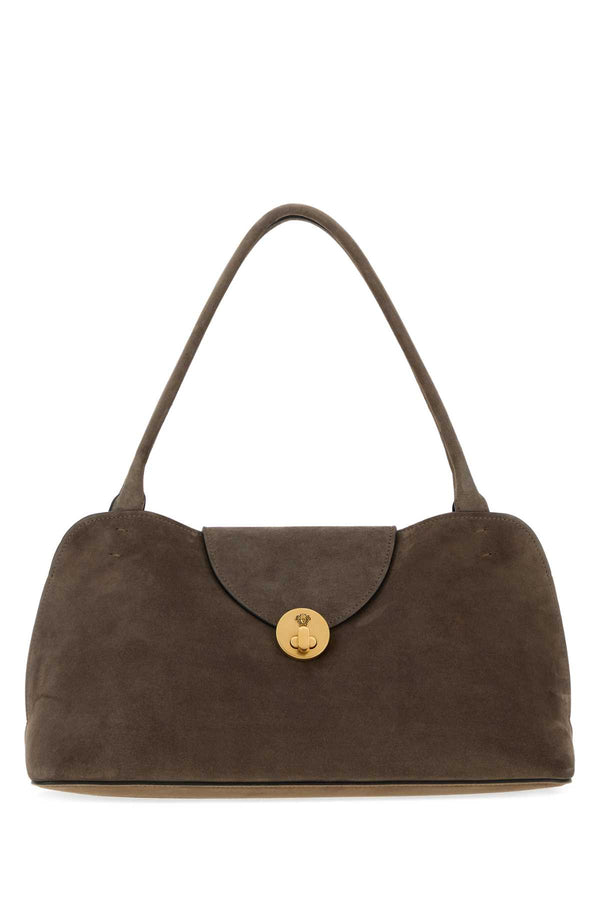 Versace Exterior: 100% Suede shoulder bag in brown