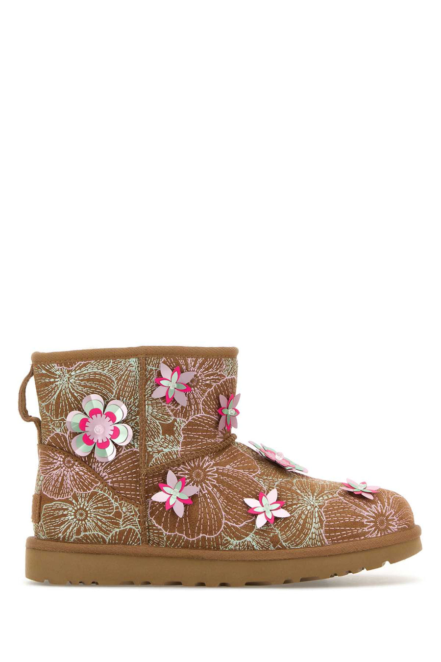 UGG Classic Upper: 100% Leather; Lining: 52.94% Wool ankle boot in brown