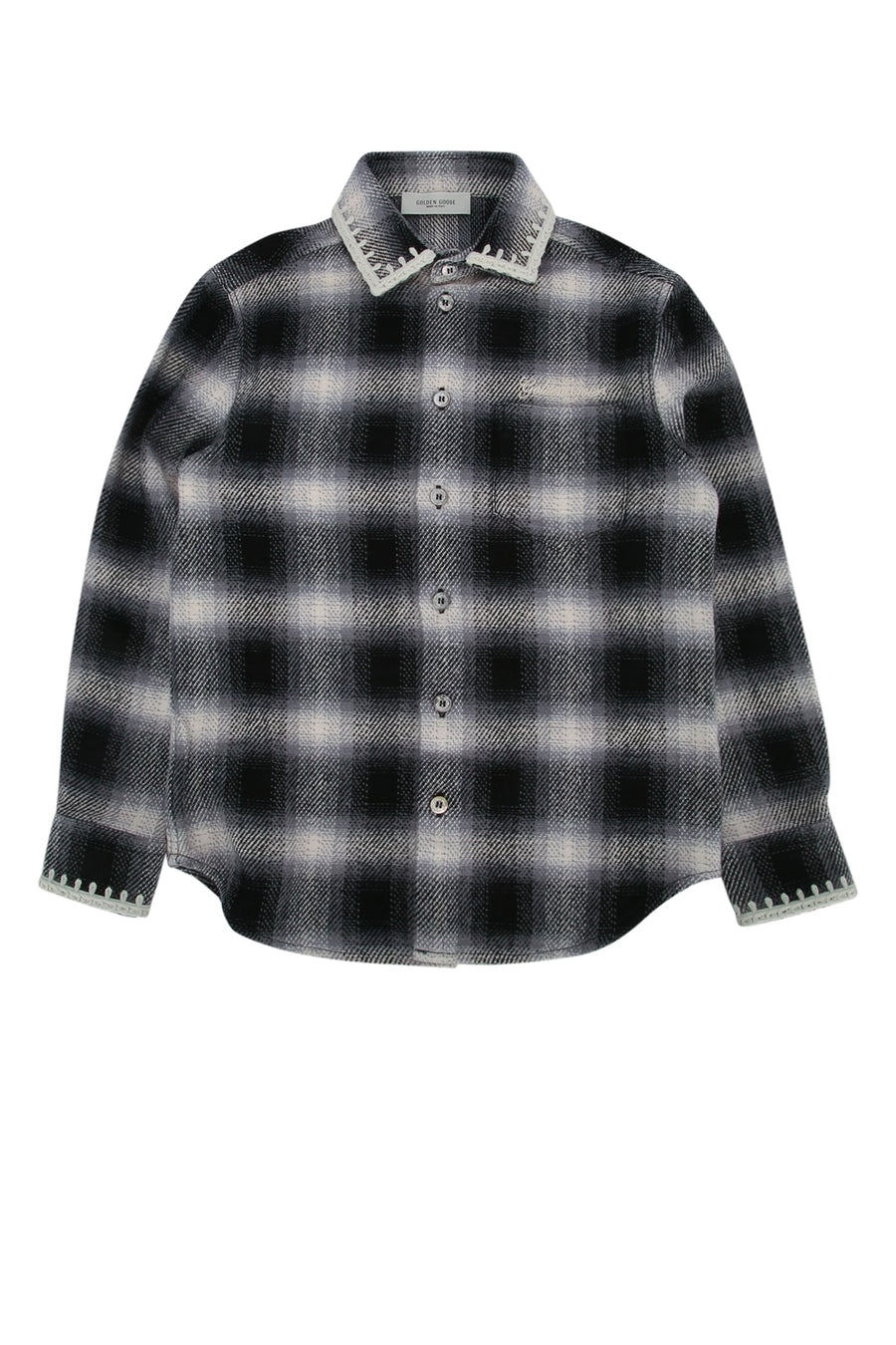 Golden Goose Kids Unisex 100% Cotton shirt in black