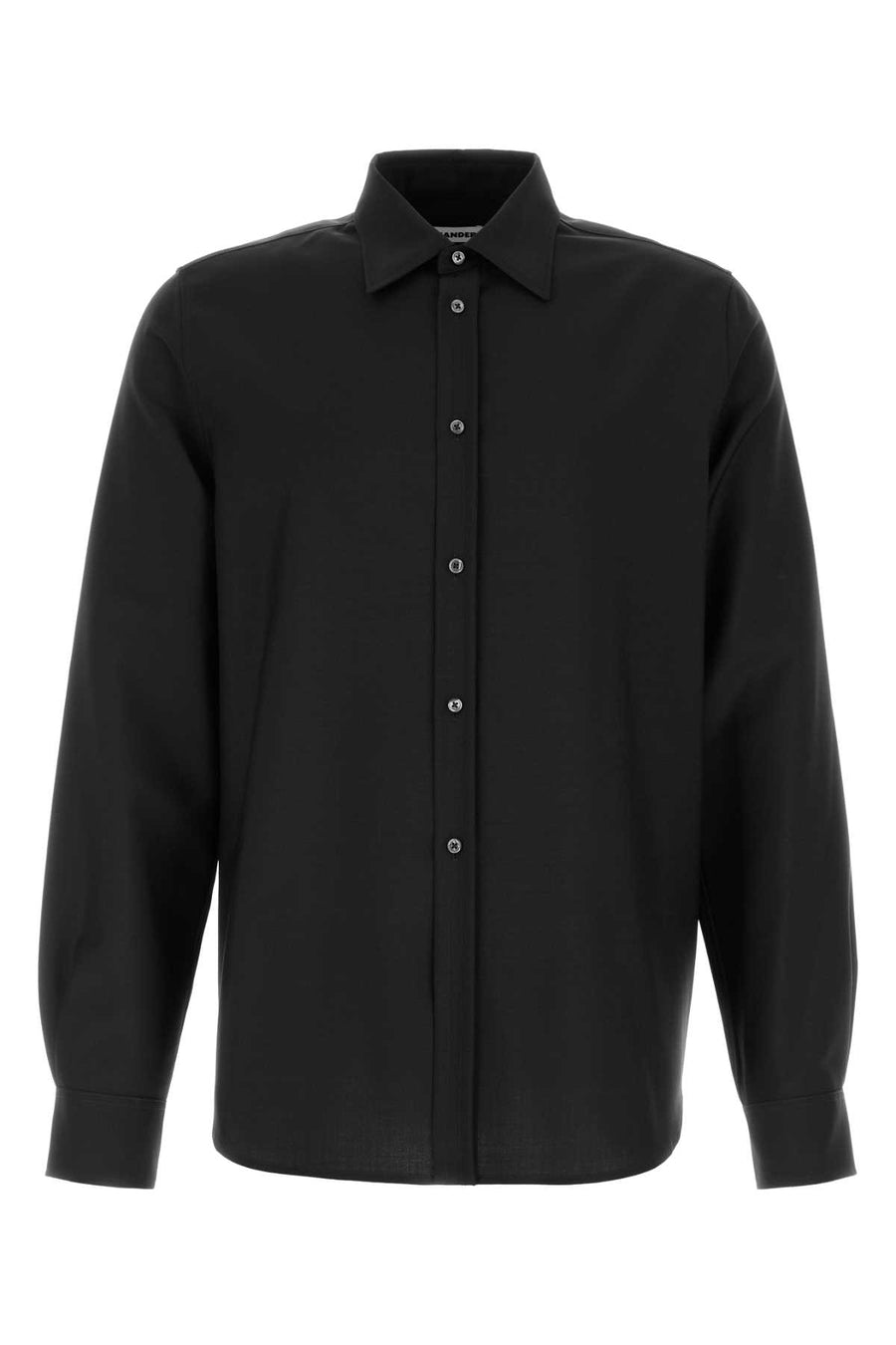 Jil Sander 73% Virgin wool shirt in black
