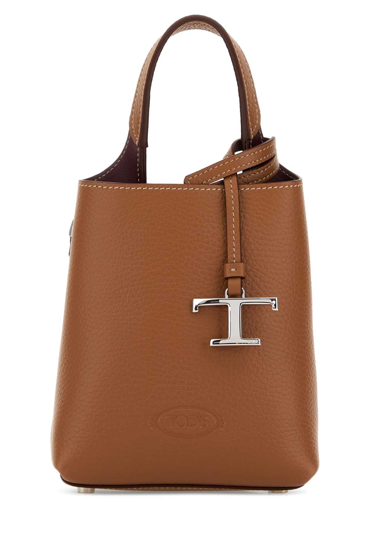Camel Leather Micro Handbag 9p13 Borse A Mano