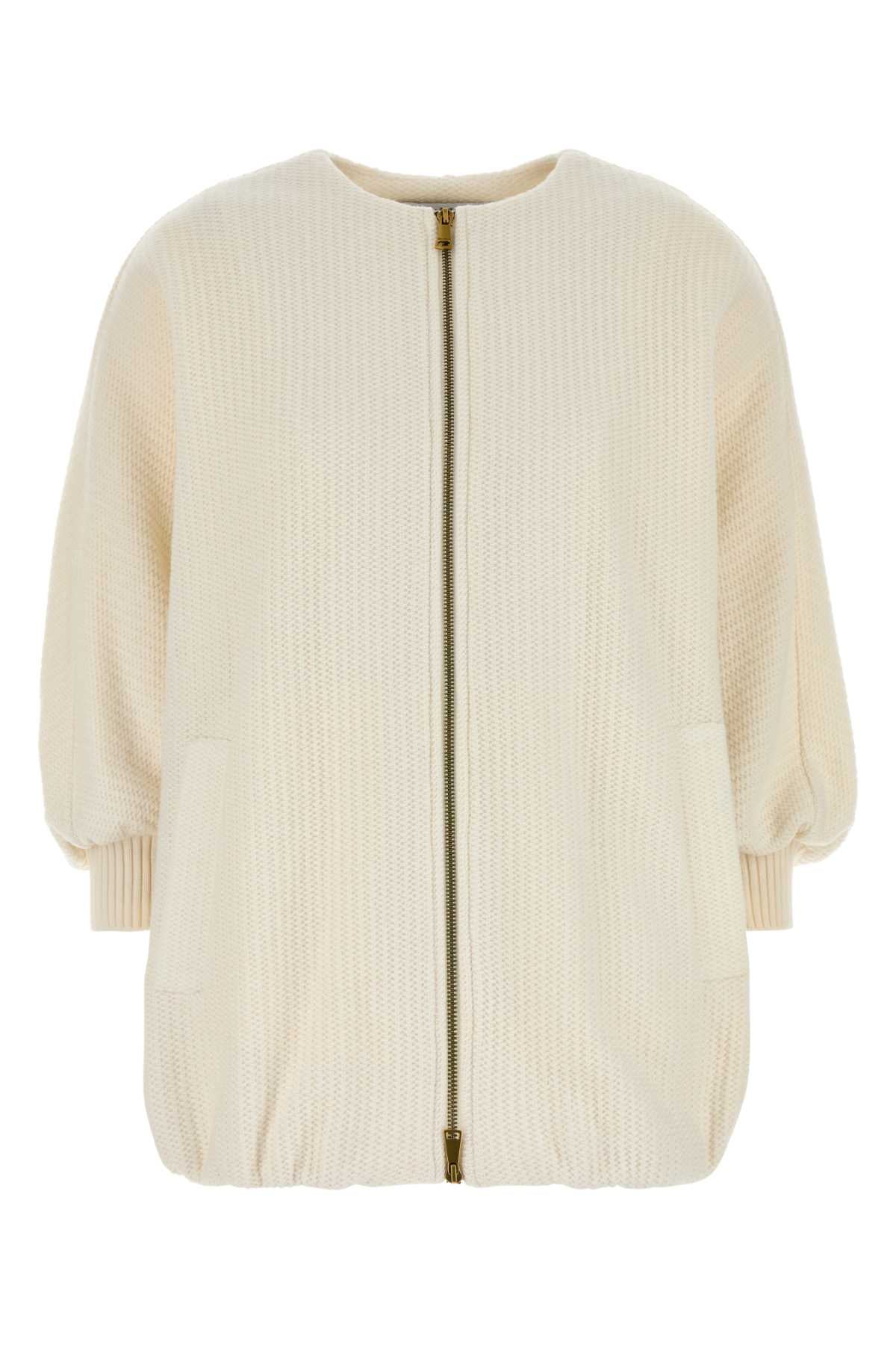 Ivory Wool Blend Cirino Jacket Bianco Giubbini