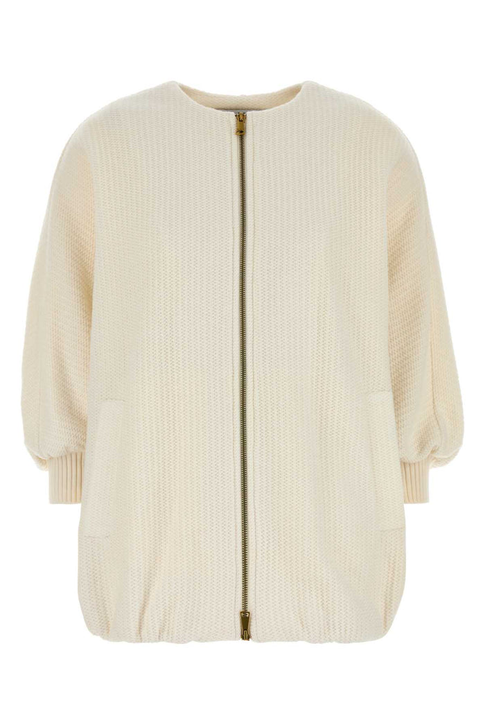 Ivory Wool Blend Cirino Jacket Bianco Giubbini
