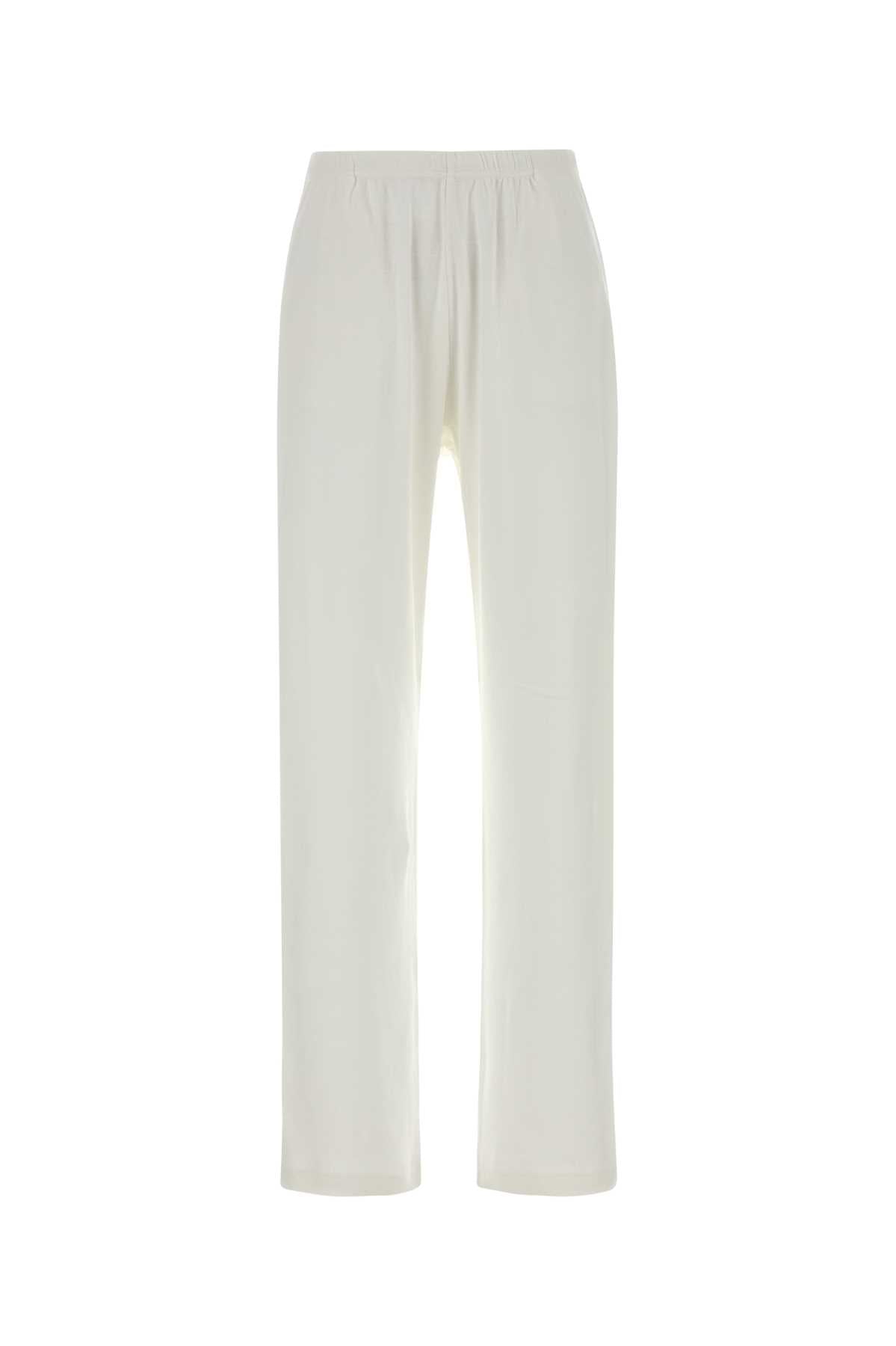 White Cotton Kohana Joggers Exterior: Pantaloni