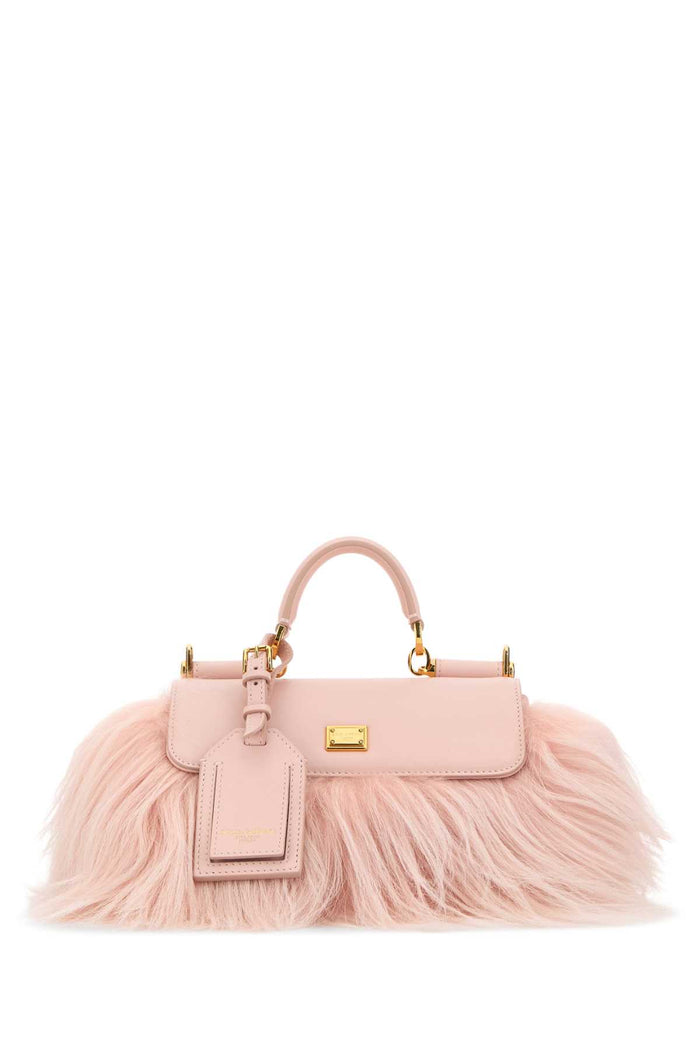 Pink Shearling Mini My Sicily Handbag Cipriapolvere Borse A Mano
