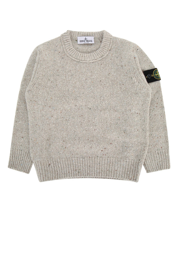 Stone Island Kids Neck 62% Wool sweater in beige