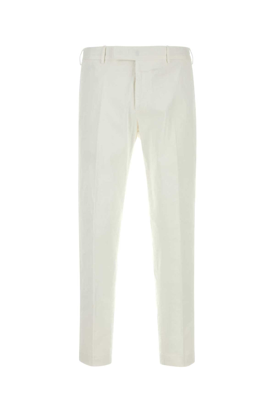 Pt Torino 98% Cotton trousers in white