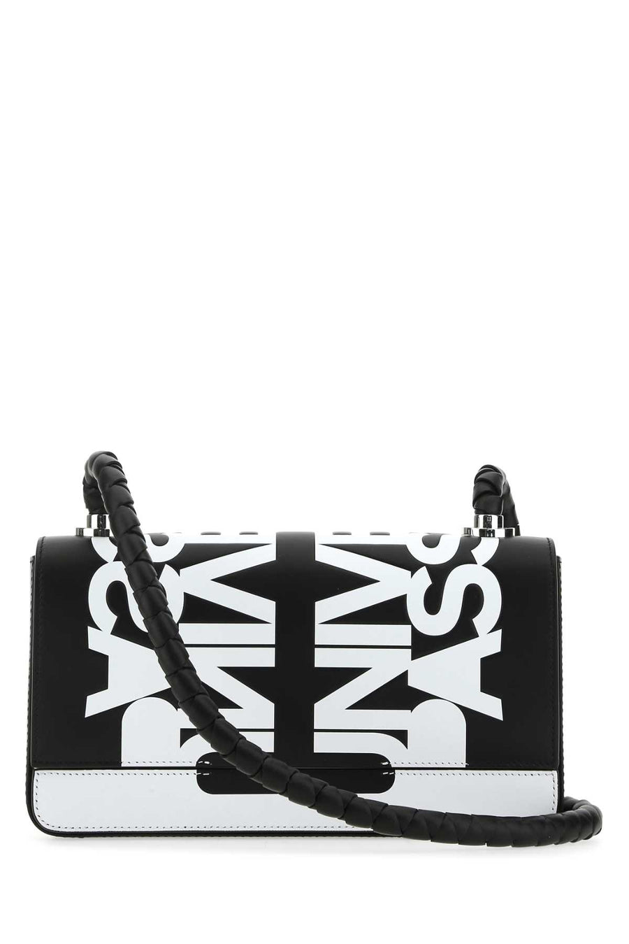 Burberry Mano Exterior: 100% Calf Lining: 100% Lamb Finishing: Silver metal crossbody bag in black