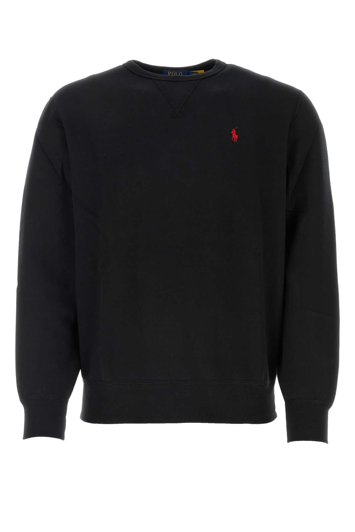 Black Cotton Blend Oversize Sweatshirt 001 Polyester Maglieria