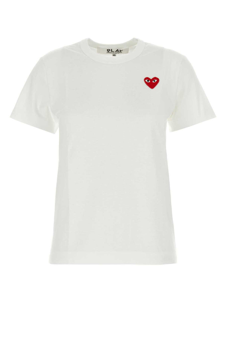 Comme Des Garcons Play Sleeve 100% cotton t-shirt in white