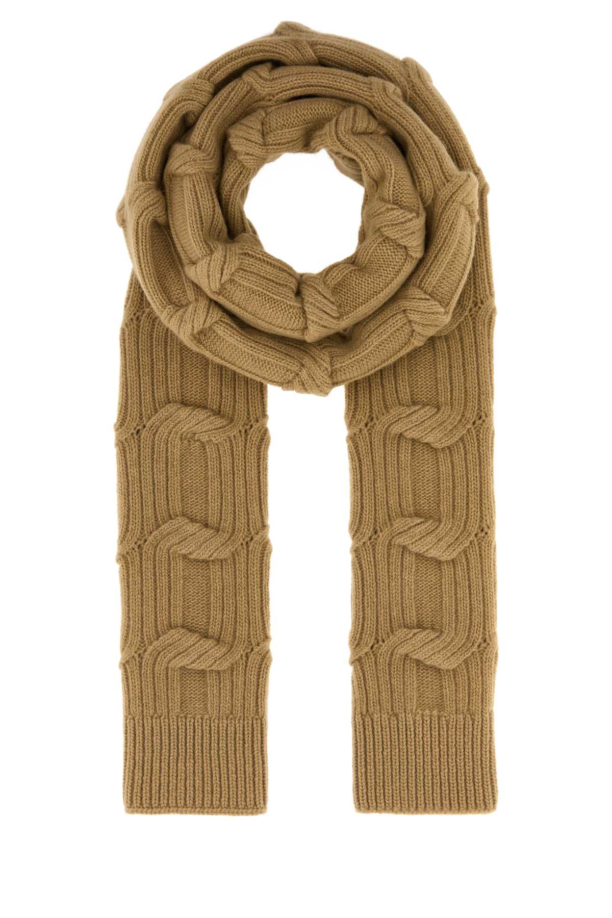 Camel Wool Scarf Sciarpe E Foulard